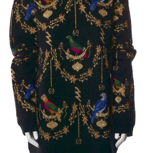 Gucci Crewneck Sweater with Intricate Embroidered Pattern - Picture 2 of 3